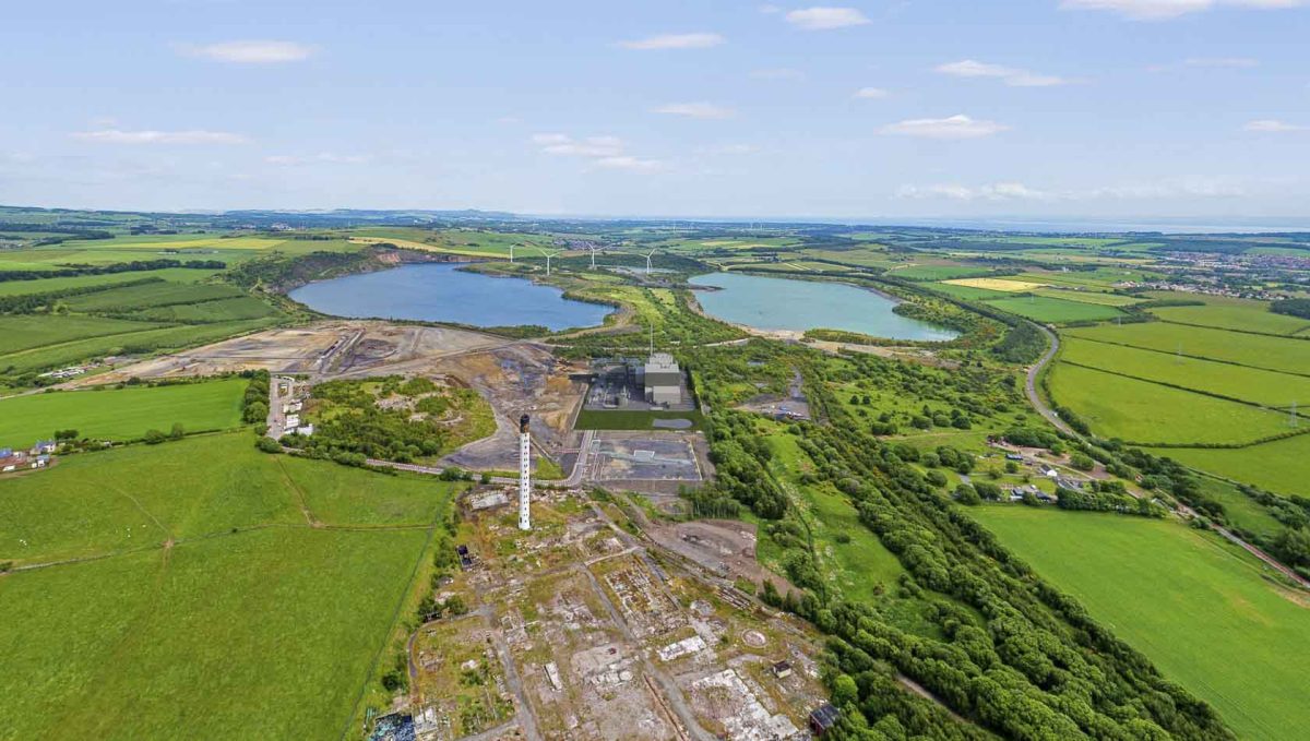 Aerial photograph of Westfield Energy From Waste plant